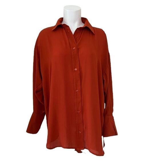 ASOS Design Button Up Long Sleeve Shirt size 6 - Picture 3 of 10